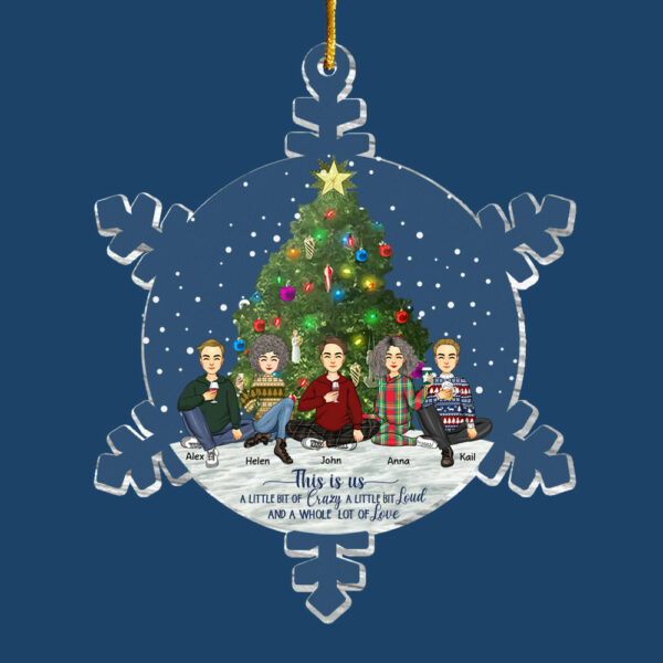 Snowflakes This Is Us Personalized Acrylic Ornament For Sibling - Image 7