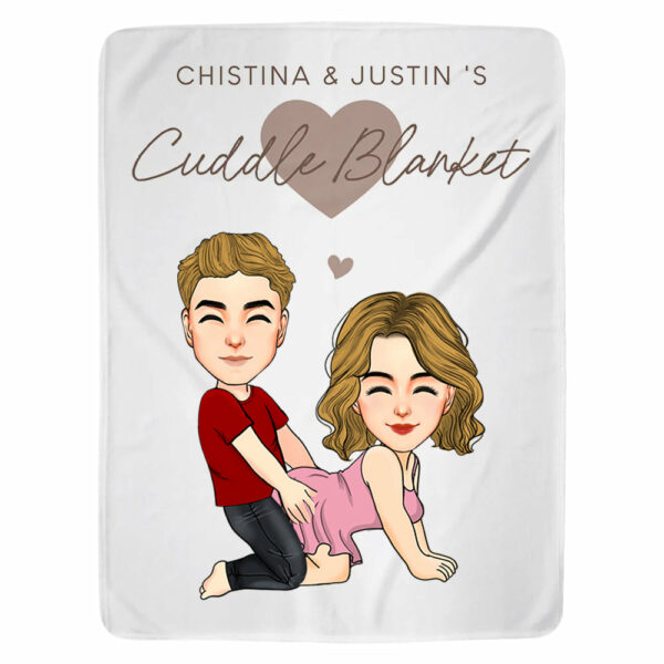 Snuggle Together - Personalized Blanket For Couple - Image 2