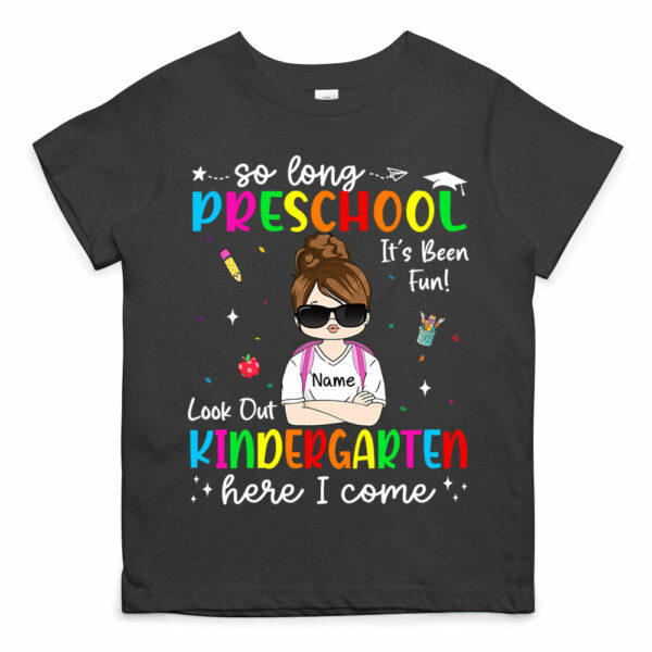 So Long Kindergarten Personalized Shirt Custom School Level Back To School Gift - Image 4
