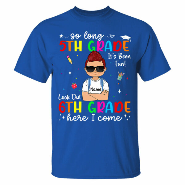 So Long Kindergarten Personalized Shirt Custom School Level Back To School Gift - Image 9