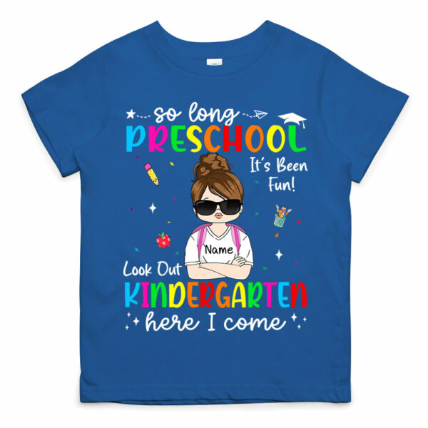 So Long Kindergarten Personalized Shirt Custom School Level Back To School Gift - Image 8