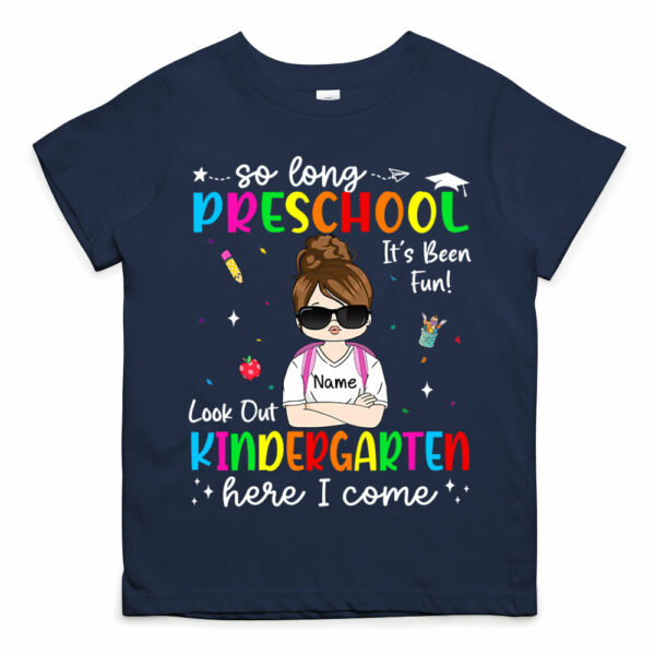 So Long Kindergarten Personalized Shirt Custom School Level Back To School Gift - Image 6