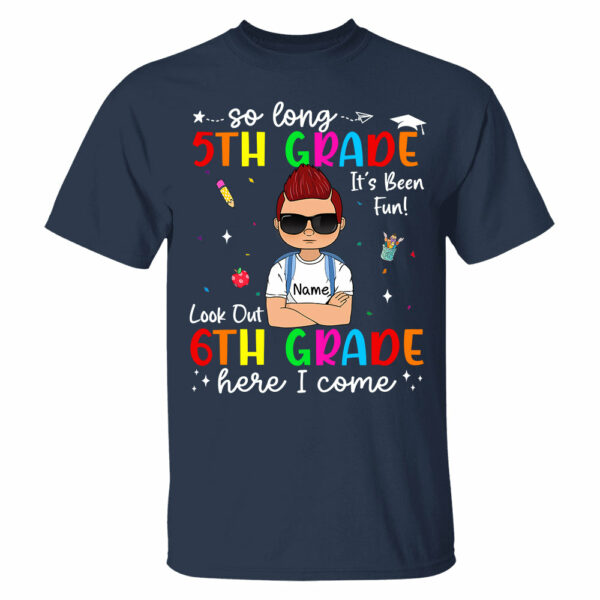 So Long Kindergarten Personalized Shirt Custom School Level Back To School Gift - Image 7