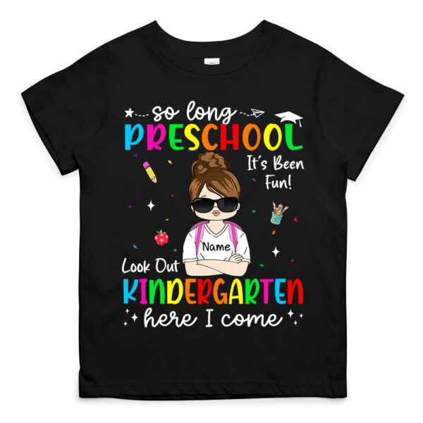 So Long Kindergarten Personalized Shirt Custom School Level Back To School Gift - Image 2