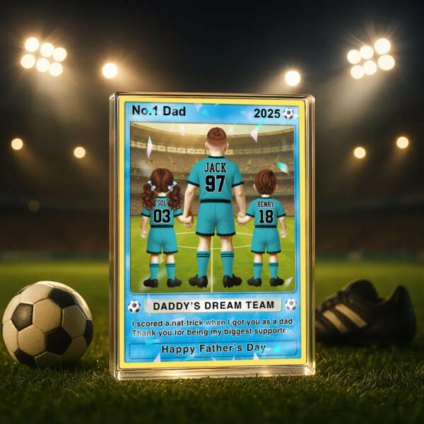 Soccer Dad - Personalized Acrylic Block Plaque For Soccer Dad Husband Grandpa NA04 - Image 3