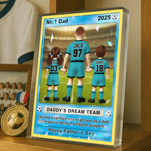 Soccer Dad - Personalized Acrylic Block Plaque For Soccer Dad Husband Grandpa NA04 - Image 4