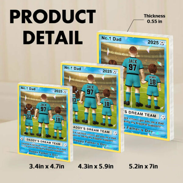 Soccer Dad - Personalized Acrylic Block Plaque For Soccer Dad Husband Grandpa NA04 - Image 7
