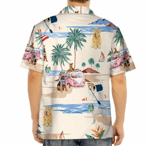Soft-Coated Wheaten Terrier Summer Beach Hawaiian Shirt, Hawaiian Shirts for Men Short Sleeve Aloha Beach Shirt - Image 4