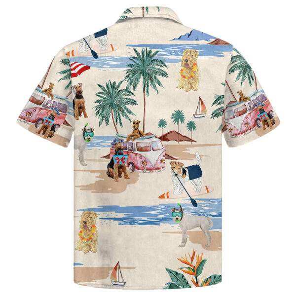 Soft-Coated Wheaten Terrier Summer Beach Hawaiian Shirt, Hawaiian Shirts for Men Short Sleeve Aloha Beach Shirt - Image 2