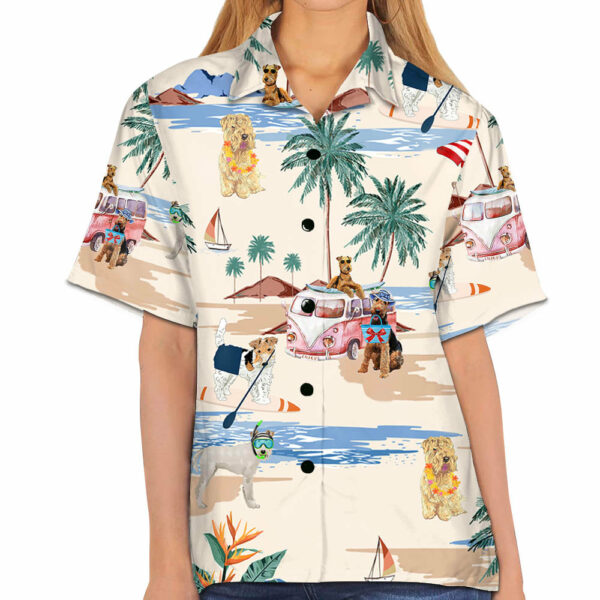 Soft-Coated Wheaten Terrier Summer Beach Hawaiian Shirt, Hawaiian Shirts for Men Short Sleeve Aloha Beach Shirt - Image 5