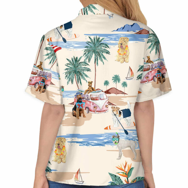 Soft-Coated Wheaten Terrier Summer Beach Hawaiian Shirt, Hawaiian Shirts for Men Short Sleeve Aloha Beach Shirt - Image 6