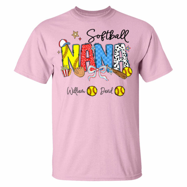 Softball Mama - Personalized Shirt Gift For Grandma - Image 8