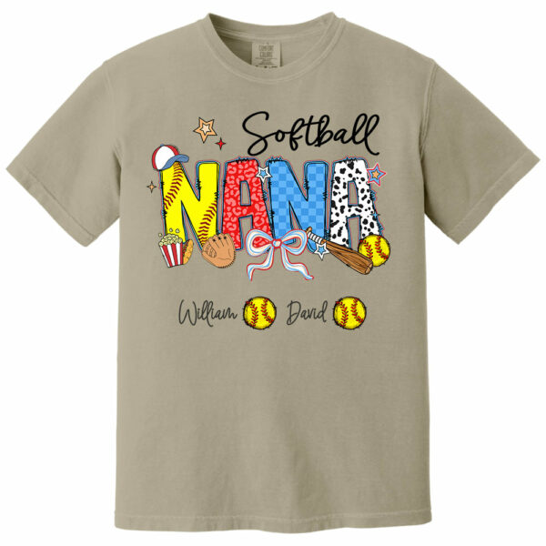 Softball Mama - Personalized Shirt Gift For Grandma - Image 13