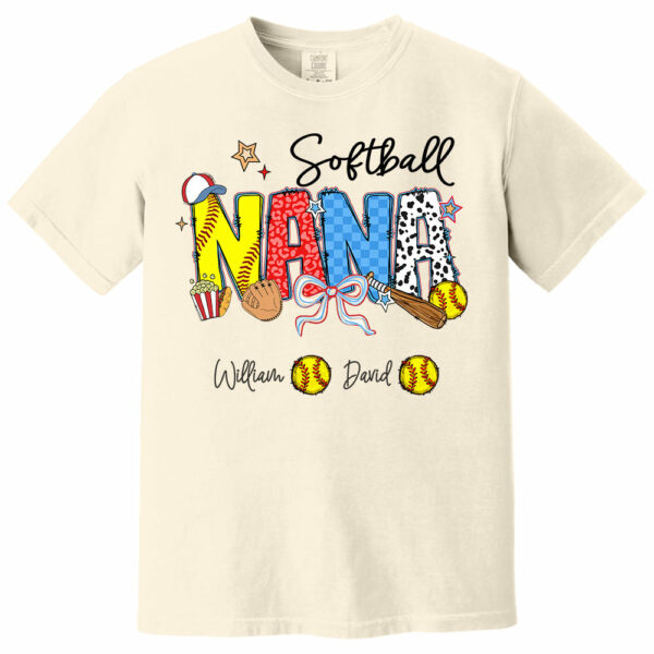Softball Mama - Personalized Shirt Gift For Grandma - Image 6