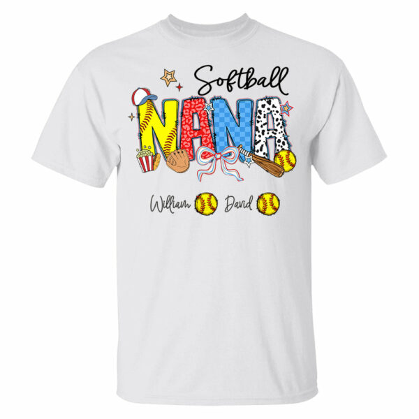 Softball Mama - Personalized Shirt Gift For Grandma - Image 5