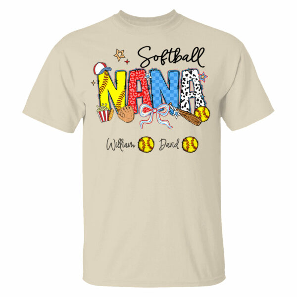 Softball Mama - Personalized Shirt Gift For Grandma - Image 10