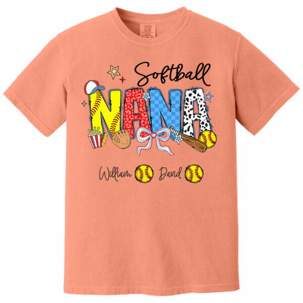 Softball Mama - Personalized Shirt Gift For Grandma - Image 11