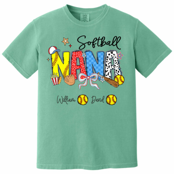 Softball Mama - Personalized Shirt Gift For Grandma - Image 15