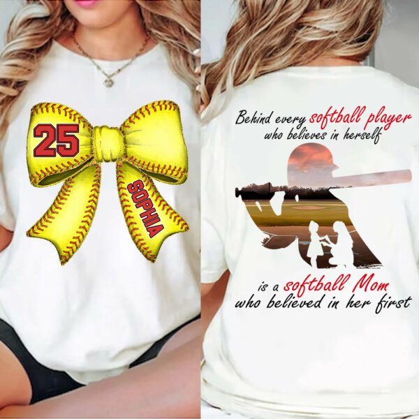 Softball Mom Shirt, Personalized Softball Shirt, Gift For Softball Lover A2110