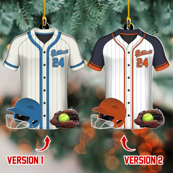 Softball Personalized Acrylic Ornament For Softball Player - Gift For Softball Lovers - Image 2