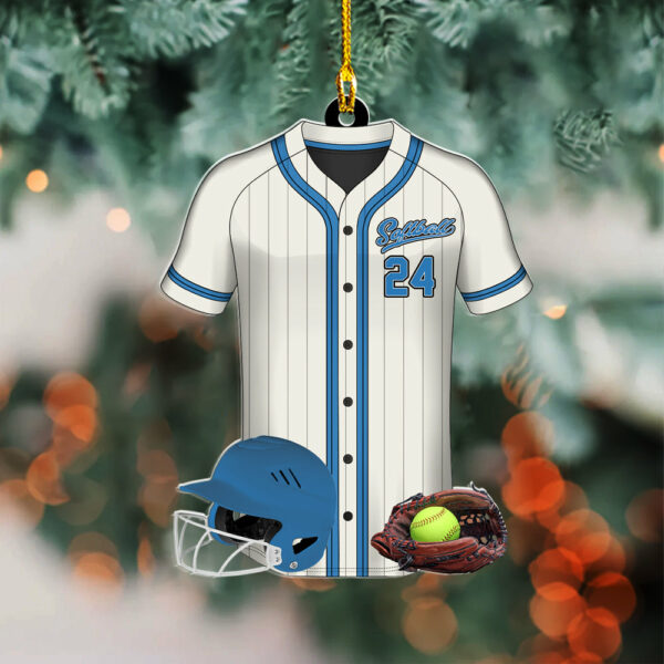 Softball Personalized Acrylic Ornament For Softball Player - Gift For Softball Lovers - Image 3