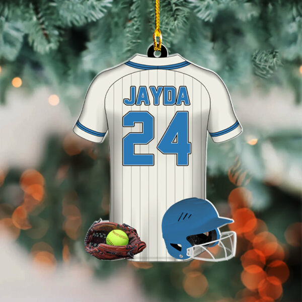 Softball Personalized Acrylic Ornament For Softball Player - Gift For Softball Lovers - Image 4