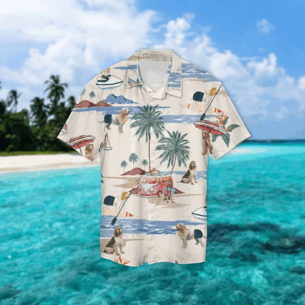 Spinone Italiano Summer Beach Hawaiian Shirt, Hawaiian Shirts For Men Short Sleeve Aloha Beach Shirt