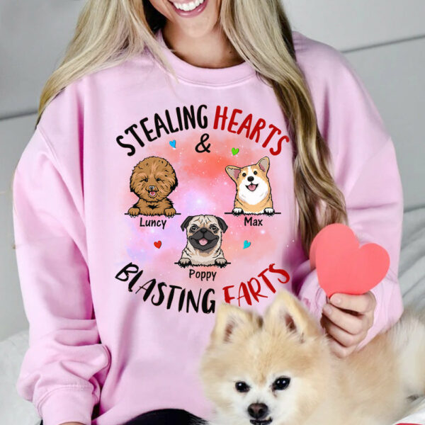 Stealing Hearts Blasting Farts Personalized Shirt for Dog Mom Cute Gift For Dog Lover H2511 - Image 8