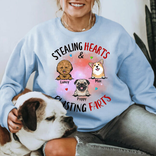 Stealing Hearts Blasting Farts Personalized Shirt for Dog Mom Cute Gift For Dog Lover H2511 - Image 7