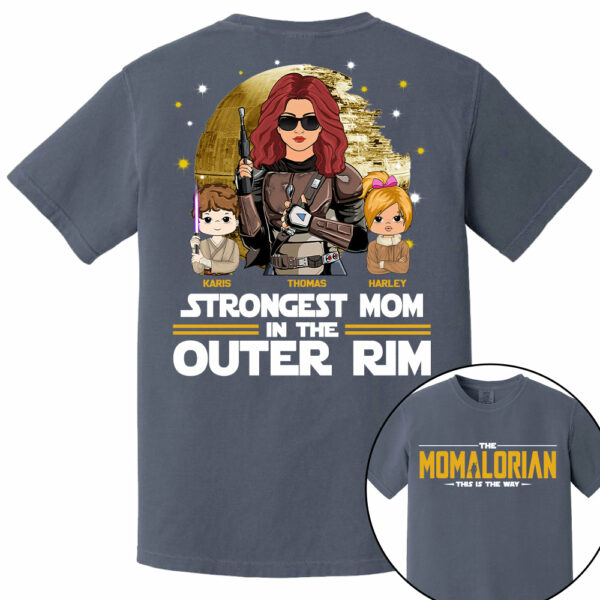 Strongest Mom In The Outer Rim - The Momalorian Personalized Shirt Gift For Mom - Custom Mother's Day Gift 2025 Tu24 - Image 17