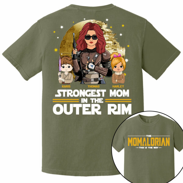 Strongest Mom In The Outer Rim - The Momalorian Personalized Shirt Gift For Mom - Custom Mother's Day Gift 2025 Tu24 - Image 18