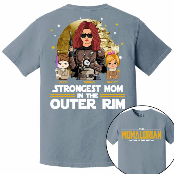 Strongest Mom In The Outer Rim - The Momalorian Personalized Shirt Gift For Mom - Custom Mother's Day Gift 2025 Tu24 - Image 15