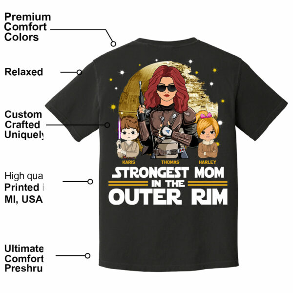 Strongest Mom In The Outer Rim - The Momalorian Personalized Shirt Gift For Mom - Custom Mother's Day Gift 2025 Tu24 - Image 7