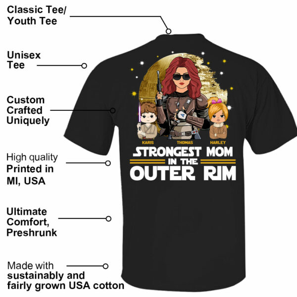 Strongest Mom In The Outer Rim - The Momalorian Personalized Shirt Gift For Mom - Custom Mother's Day Gift 2025 Tu24 - Image 6