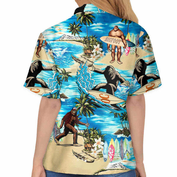 Summer 3D Bigfoot Hawaiian Shirt, Hawaiian Shirts For Men Short Sleeve Aloha Beach Shirt - Image 6