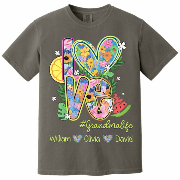 Summer Love Grandmalife - Custom Nickname & Kid Names - Personalized Shirt Gift For Grandma NA04 - Image 12