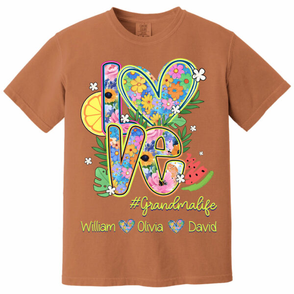 Summer Love Grandmalife - Custom Nickname & Kid Names - Personalized Shirt Gift For Grandma NA04 - Image 15