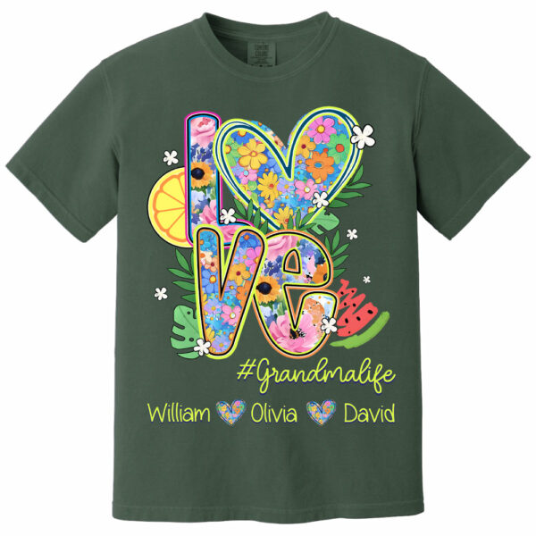 Summer Love Grandmalife - Custom Nickname & Kid Names - Personalized Shirt Gift For Grandma NA04 - Image 13