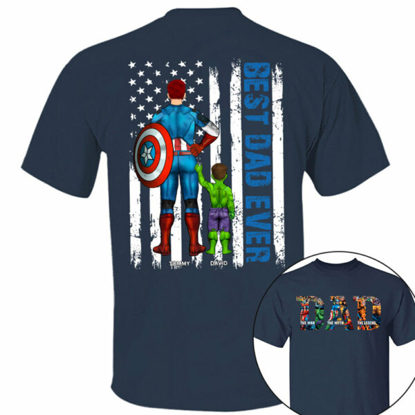 Super Dad - The Man The Myth The Legend - Personalized Shirt For Dad Grandpa Husband NA04 - Image 15