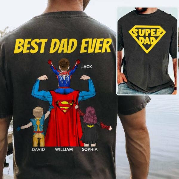 Super Dad, Best Dad Ever - Personalized Shirt Gift For Dad DO98 - Image 3