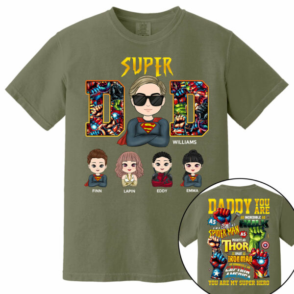 Super Dad Daddy You Are - Personalized Shirt Gift For Dad - Image 7
