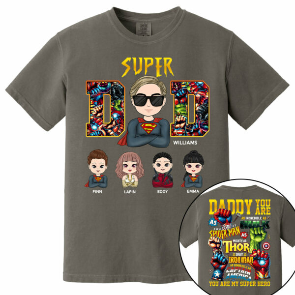 Super Dad Daddy You Are - Personalized Shirt Gift For Dad - Image 12