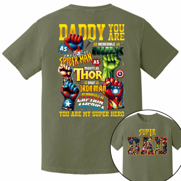 Super Dad Daddy You Are Shirt, Custom Father's Day Gift 2025 For Dad - Image 10
