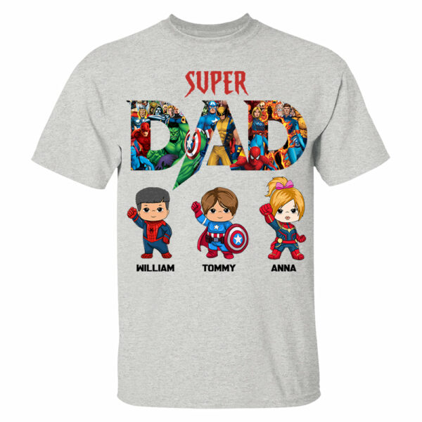 Super Dad, Personalized Shirt, Custom Father's Day Gift 2025 T1807 - Image 2