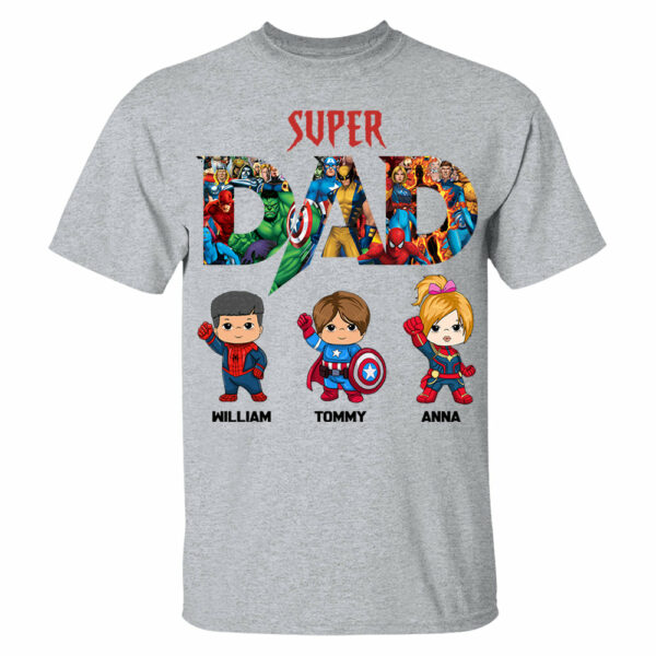 Super Dad, Personalized Shirt, Custom Father's Day Gift 2025 T1807 - Image 8