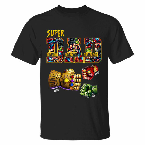 Super Dad The Man The Myth The Legend - Personalized Shirt Father's Day - Image 3