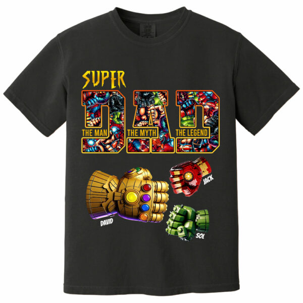 Super Dad The Man The Myth The Legend - Personalized Shirt Father's Day - Image 5