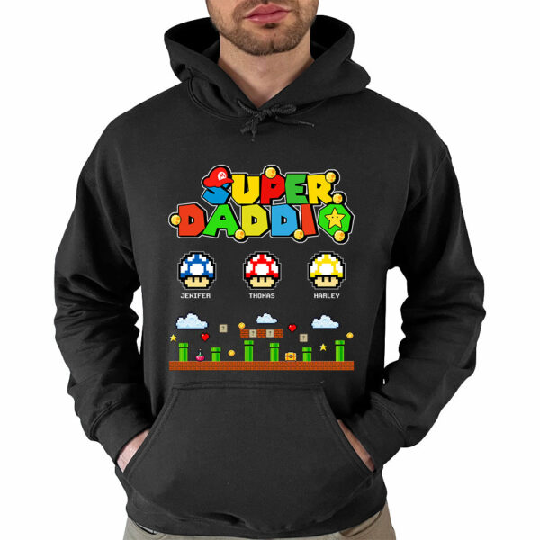 Super Daddio - Personalized Funny Shirt Custom Family Member - Image 4