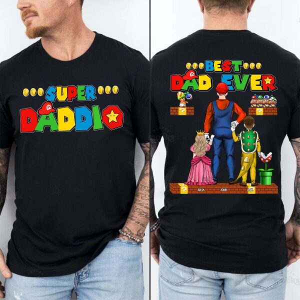Super Daddio Best Dad Ever - Father's Day Personalized Shirt - Image 5