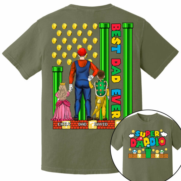 Super Daddio Best Dad Ever - Father's Day Personalized Shirt Do98 - Image 11